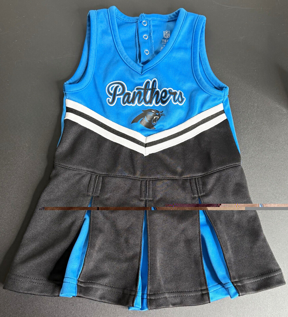 NFL Team Apparel Carolina Panthers Girls 3T Sleeveless Fit & Flare Dress